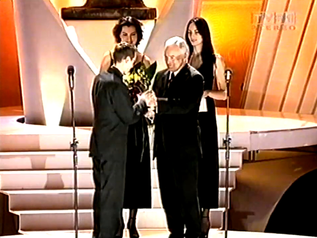 Adam Małysz na gali Wiktory 2001 (TVP)